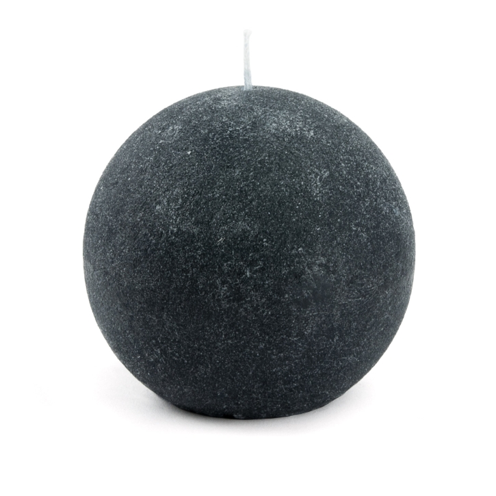 Kugel Kerze ICE Schwarz 10 cm