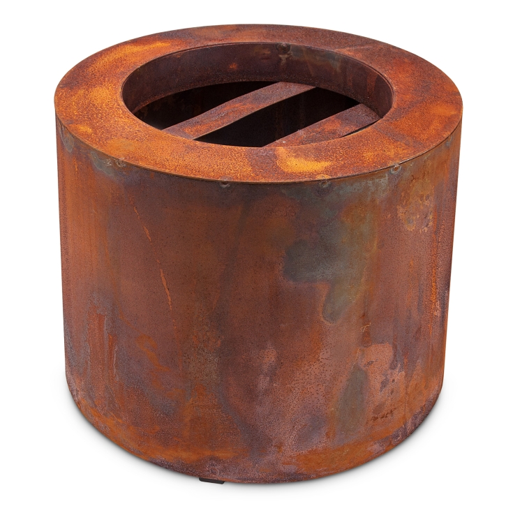 Metall Zylinder Rost inkl. Flammschale Ø 26 cm / 20 cm