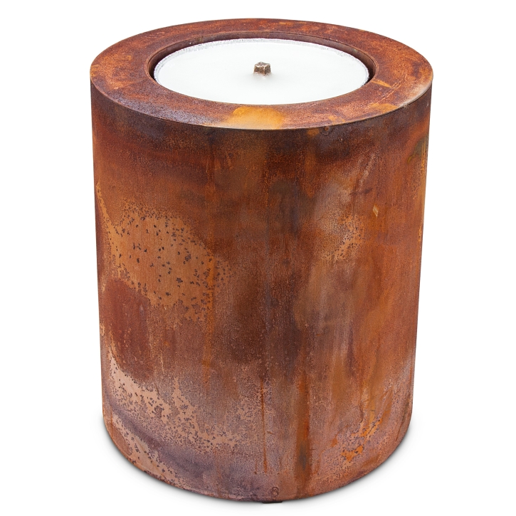 Metall Zylinder Rost inkl. Flammschale Ø 26 cm / 30 cm
