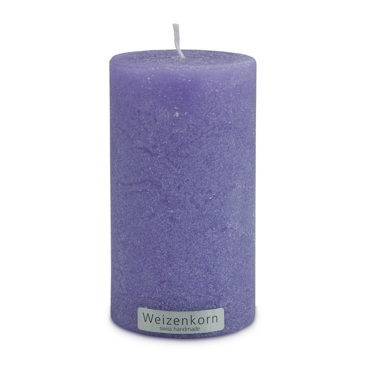 Weizenkorn Stumpen Kerze ICE Lavendel 6,6 cm / 12 cm