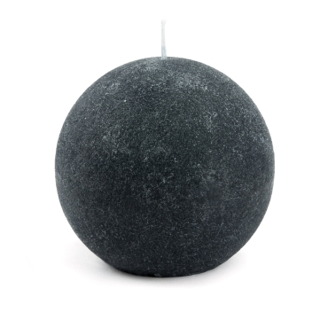 Kugel Kerze ICE Schwarz 10 cm