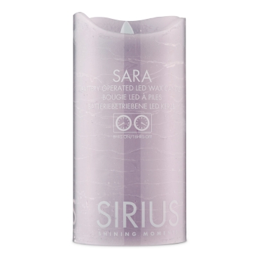 Sirius LED Kerze Sara Lila 7,5 cm / 15 cm