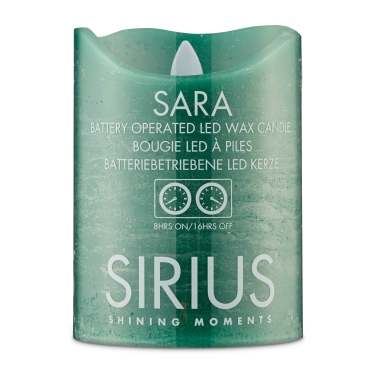 Sirius LED Kerze Sara Dunkel Grün 7,5 cm / 10 cm