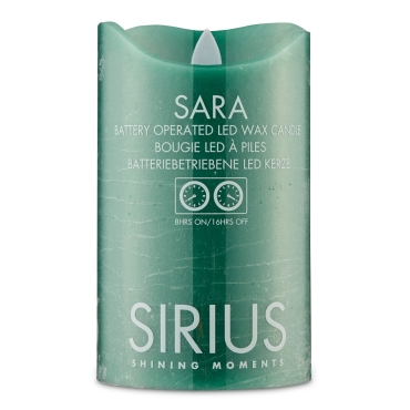 Sirius LED Kerze Sara Dunkel Grün 7,5 cm / 12,5 cm