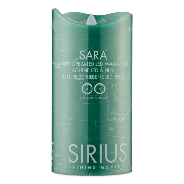 Sirius LED Kerze Sara Dunkel Grün 7,5 cm / 15 cm