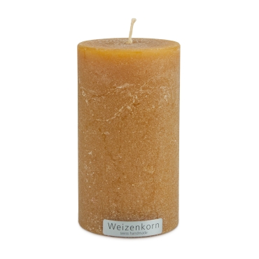 Weizenkorn Stumpen Kerze ICE Honig 6,6 cm / 12 cm